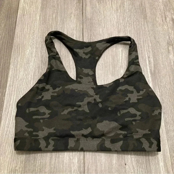 Fabletics Kessler Medium Impact‎ Sports Bra Charcoal Camo Size S - Picture 3 of 7